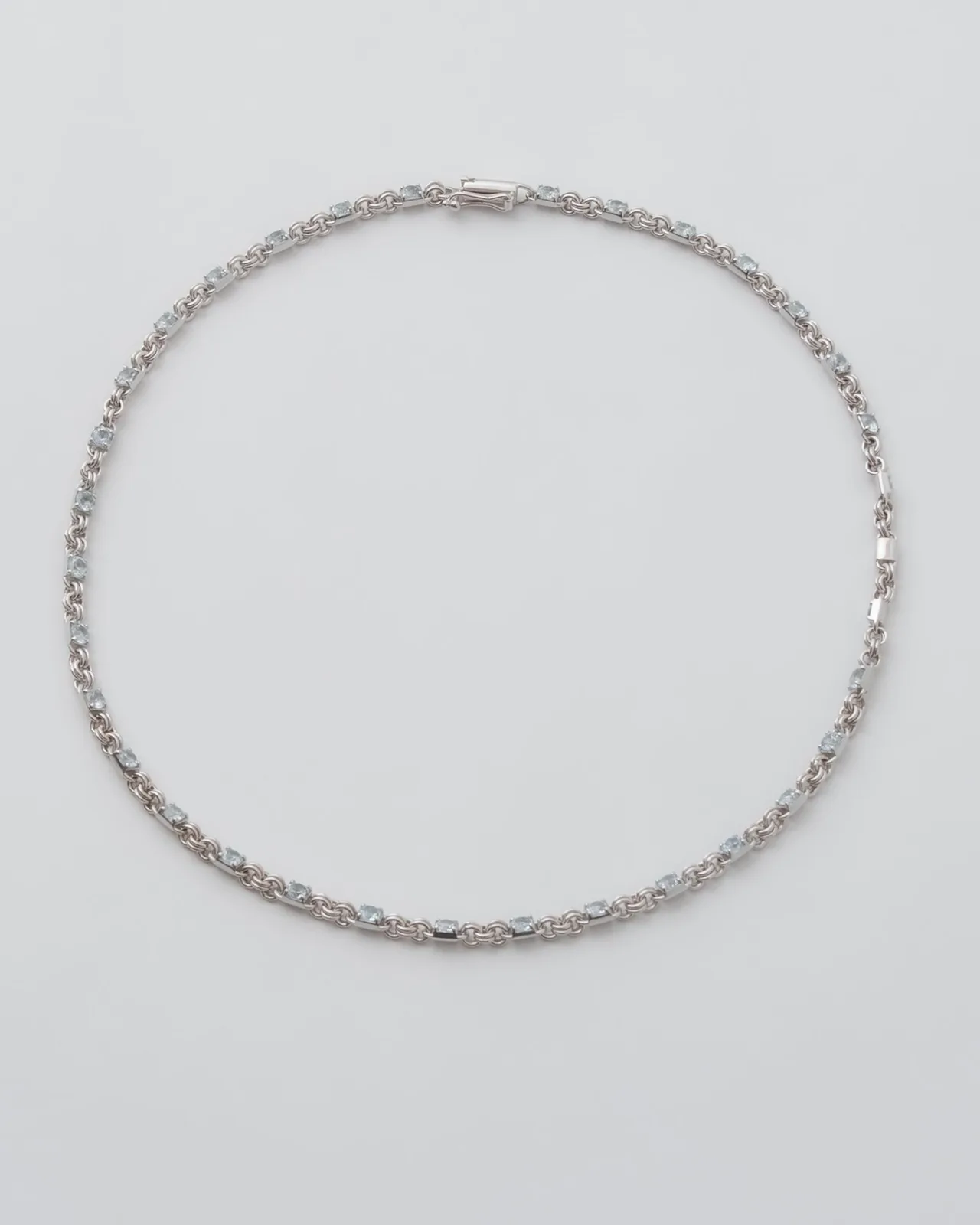 STRUCTURE 01/NECKLACE Blue Topaz / 48cm